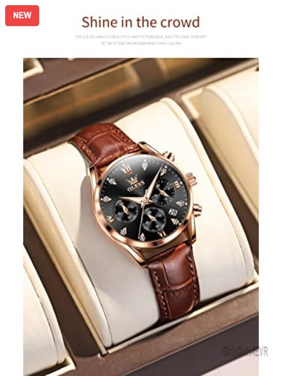 Women\'s Elegant Dress Chronograph Watch with Leather Strap main image 6